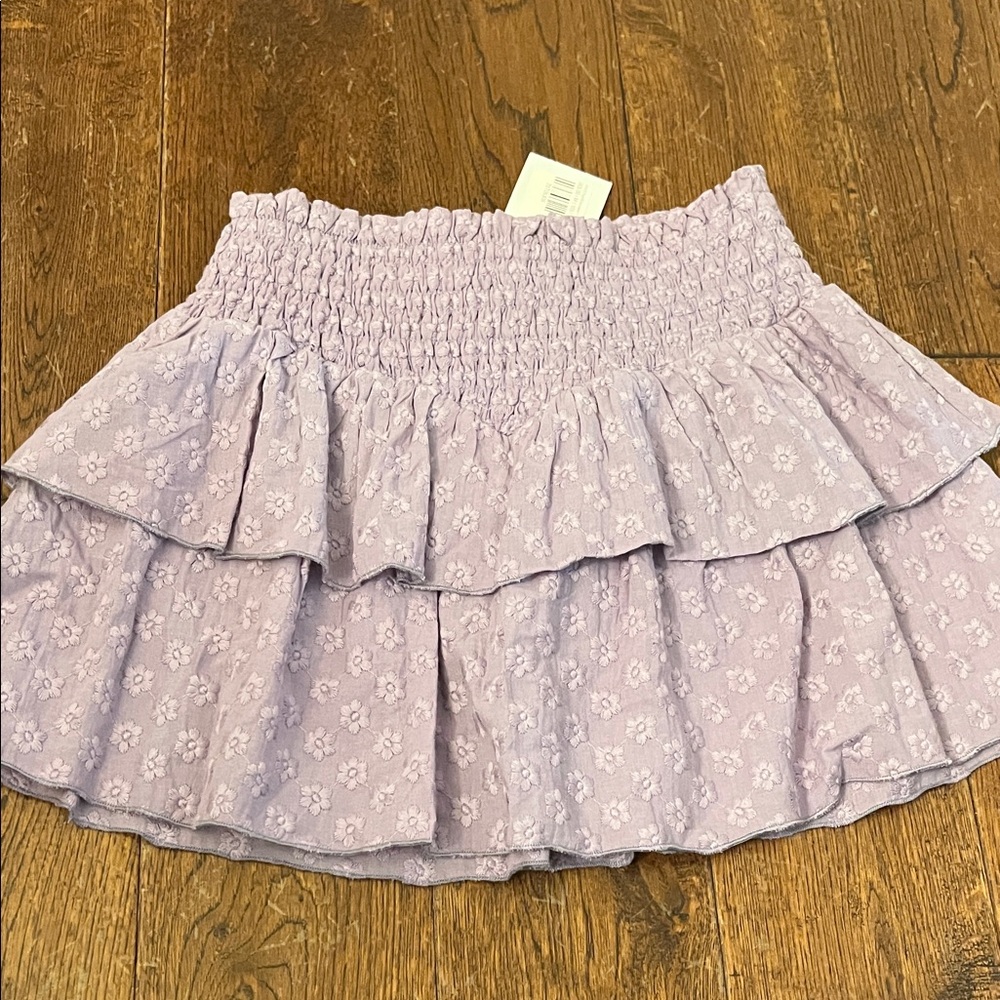 Katie J NYC Lilac Floral Skirt